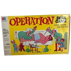 Vintage 1965 Operation Game Smoking Doctor Milton Bradley Missing 2 Pieces